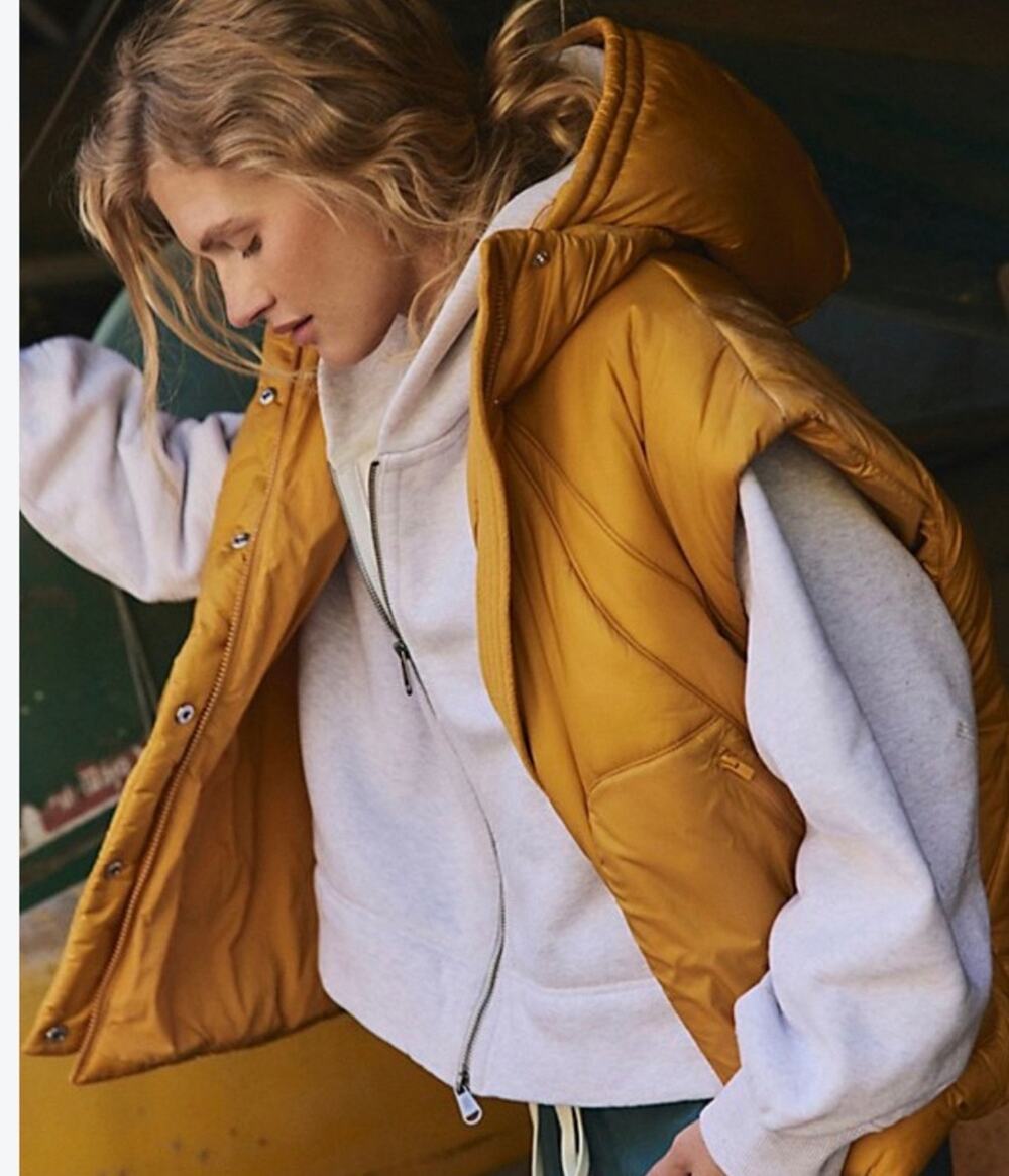 NWT FP Movement Free People PrimaLoft Puffer Vest Marigold XS $168